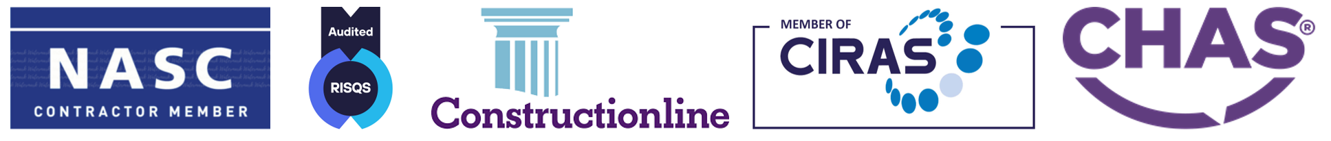 NASC contractor member, RISQS, Constructionline, CIRAS and CHAS marks