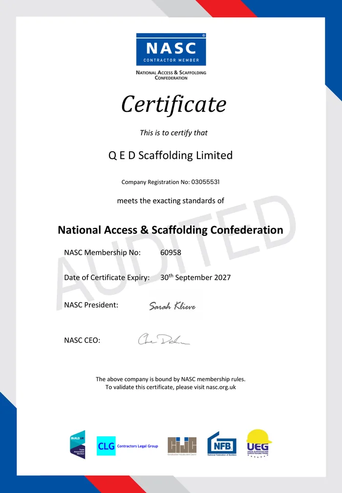 NASC full membership certificate 2026